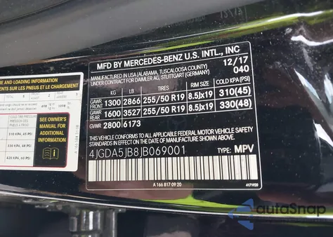 2018 Mercedes-Benz Gle 350 from USA, damaged, VIN 4JGDA5JB8JB069001